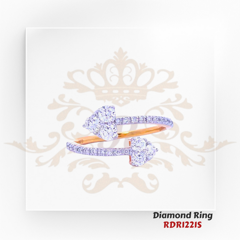18kt gold diamond ring weighing 2.20 gm. Size 6.75. The diamond is of VVS2-VS1 clarity and F-G color. Total diamond weight is 0.64 ct.