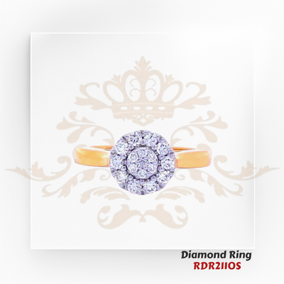 18kt gold diamond ring weighing 3.84 gm. The diamond is of VVS2-VS1 clarity and F-G color. Total diamond weight is 0.33 ct.