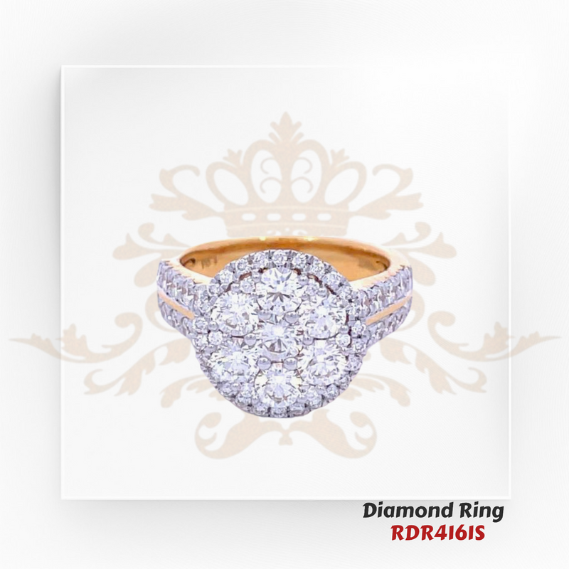 18kt gold diamond ring weighing 8.45 gm. Size 6. The diamond is of VVS2-VS1 clarity and F-G color. Total diamond weight is 1.94 ct.