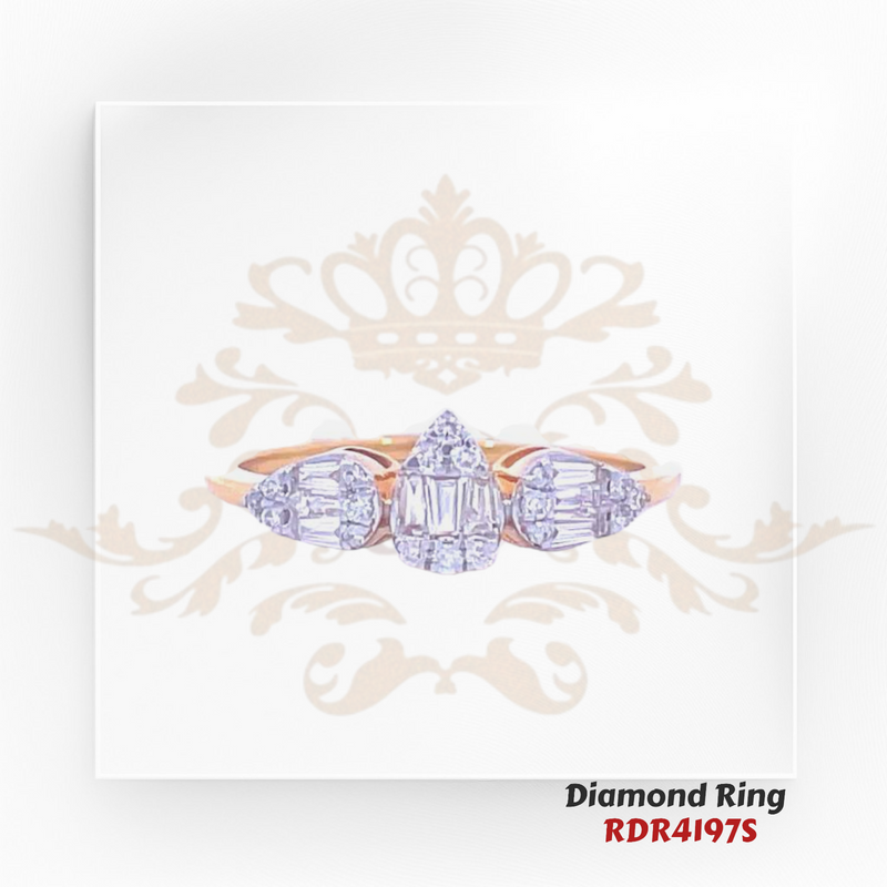 18kt gold diamond ring weighing 1.97 gm. Size 6. The diamond is of VVS2-VS1 clarity and F-G color. Total diamond weight is 0.24 ct.