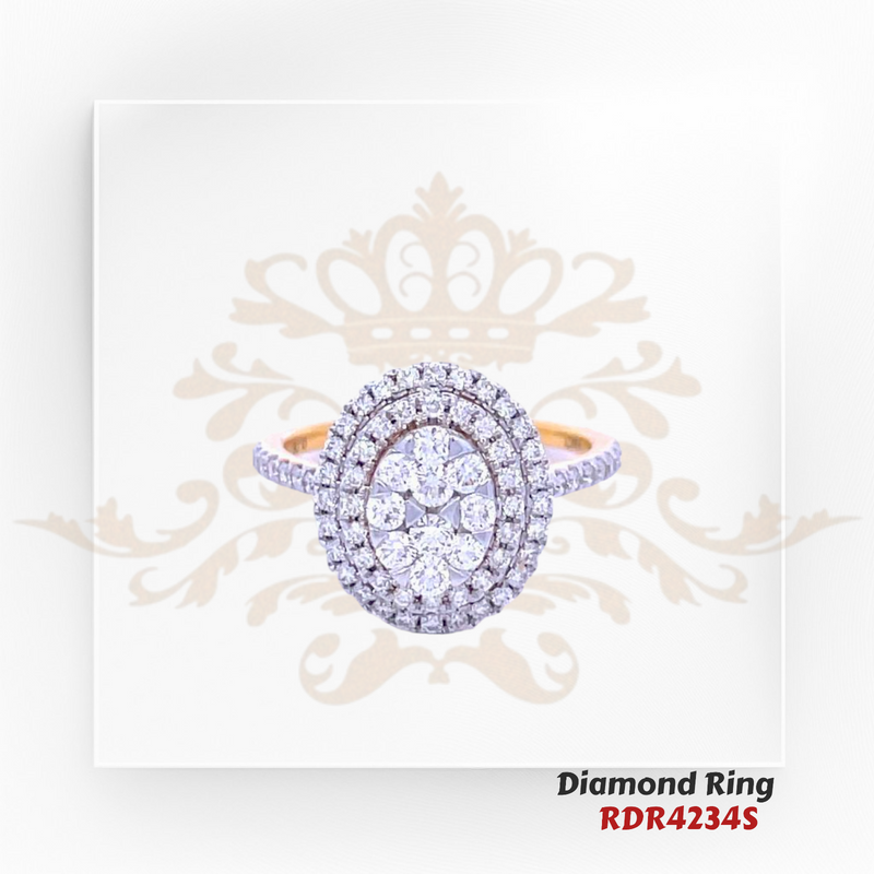 18kt gold diamond ring weighing 3.51 gm. Size 6.25. The diamond is of VVS2-VS1 clarity and F-G color. Total diamond weight is 0.78 ct.