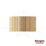 Set of 22kt gold bangles with a machine-made design incorporating rhodium and yellow gold. Weight 114.6 gm. SKU RJB1202.