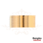 Set of machine-made 22k gold bangles with a high gloss finish. Weight 110.1 gm. SKU RJB1204.