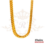 Gold Chain RJGC2014, a stunning 22k yellow gold chain with intricate detailing. Weight 56.90 gm, length 22 inches.