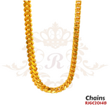 Gold Chain RJGC2014, a stunning 22k yellow gold chain with intricate detailing. Weight 56.90 gm, length 22 inches.