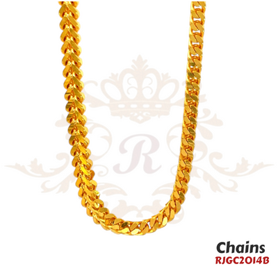 Gold Chain RJGC2014, a stunning 22k yellow gold chain with intricate detailing. Weight 56.90 gm, length 22 inches.