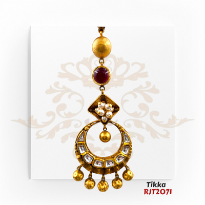 "Display Only Call for Availability and Price" Gold Tikka Kaajal Collection RJT2071