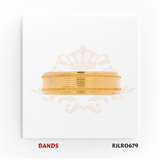 Traditional 22kt yellow gold band with finely grooved edges, combining classic style with subtle detail. Model number RJLR0679.