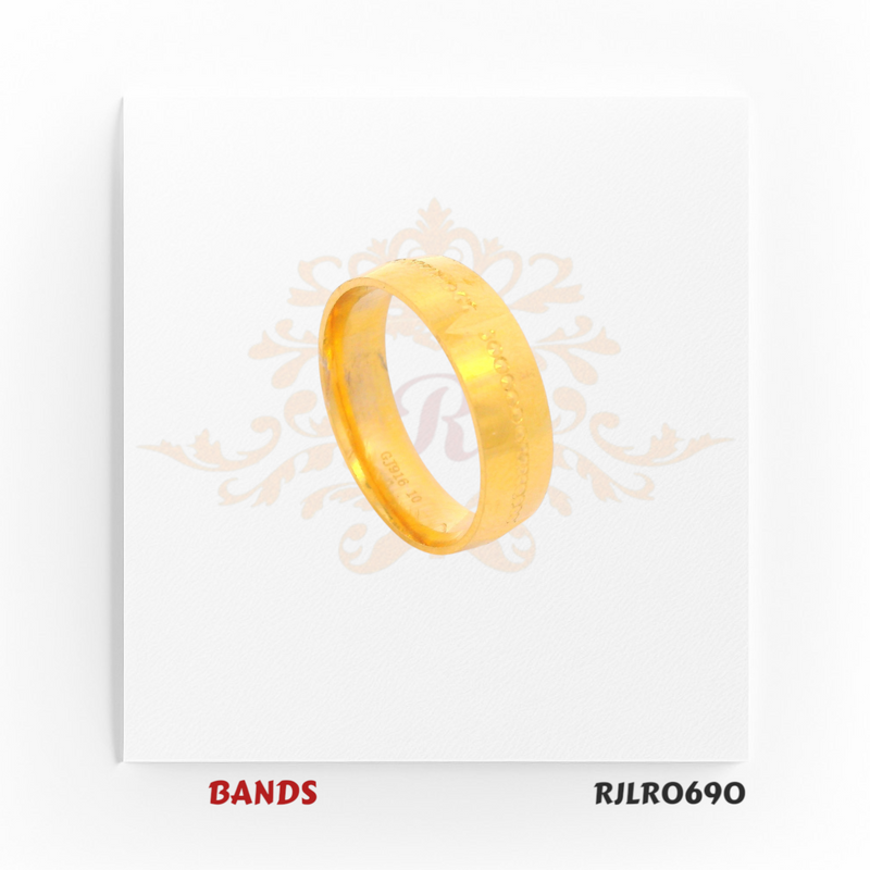 Traditional yellow gold ring featuring a smooth polished surface and refined edge accents, perfect for enduring style.