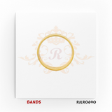 A classic plain yellow gold band with a smooth polished surface and subtle design accents along the edge, offering a timeless and traditional appeal.