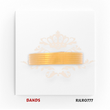 Classic 22kt yellow gold band with multiple fine ridged lines for a refined textured finish. Understated and versatile. Model number RJLR0777.