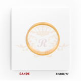 Timeless 22kt yellow gold band accented with delicate ridged detailing that creates a subtle, elegant texture. Model RJLR0777 is a versatile piece suited for both everyday wear and special occasions.