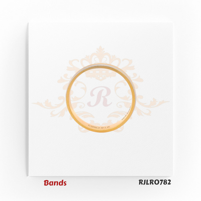 22kt gold band with a sleek dual-tone design, featuring a fine white gold stripe along the center and polished yellow gold edges. RJLR0782