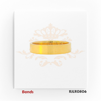 Classic 22kt plain yellow gold band with a smooth matte finish and timeless minimalist design. RJLR0806