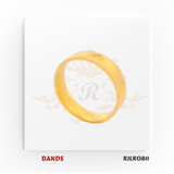 Elegant and minimal 22kt yellow gold ring with fine edge-line detailing, crafted for timeless appeal and perfect for both daily wear and formal occasions. Model RJLR0811.