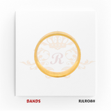 Classic 22kt yellow gold band featuring a refined textured line along the edges, offering a versatile design ideal for everyday elegance or special celebrations. Model RJLR0811