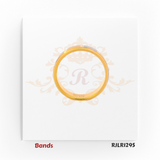 A distinctive 22kt two-tone gold band featuring alternating rectangular white gold panels beautifully set against a polished yellow gold base — a perfect blend of modern design and classic luxury. Model: RJLR1295.