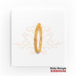 22kt Gold Baby Bangle RJBBO048 – An 8.70-gram, free-size adjustable gold bangle with intricate traditional craftsmanship, available at Regal Jewels.