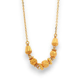 Regal Jewels 22K Gold Baby Chain RJC30202 with textured bead design and smooth round links – elegant jewelry for newborns and toddlers.