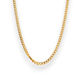 Elegant 22K gold baby chain (RJC30588) featuring a classic curb-link design with a lustrous polished finish. This lightweight gold chain from Regal Jewels Chicago is crafted for newborns and toddlers — blending comfort, safety, and timeless luxury for daily wear or gifting.