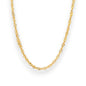 Elegant 22K gold baby chain (RJC30870) showcasing a unique twisted-link pattern with a radiant polished finish. Designed by Regal Jewels Chicago, this lightweight gold chain is perfect for newborns and toddlers — combining comfort, durability, and timeless sophistication.