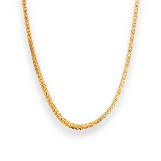 22Kt Gold Baby Chain – Fine Chevron-Link Design | 3.45gm, 14in – RJC30874