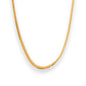 22K yellow gold baby chain with a smooth herringbone link pattern, polished to perfection and secured with a lobster clasp — ideal for everyday wear.