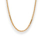 Two-tone 22K gold and rhodium baby chain featuring an elegant twisted link pattern, crafted with precision for a sleek, modern look.