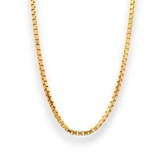 22Kt Gold Baby Chain – Elegant Box-Link Design | 6.92gm, 13in – RJC30876