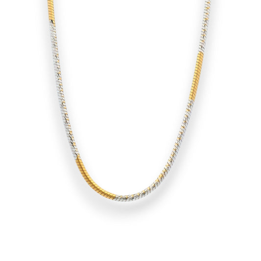 22Kt Gold & Rhodium Baby Chain – Dual-Tone Link Design | 6.30gm, 14in – RJC30879