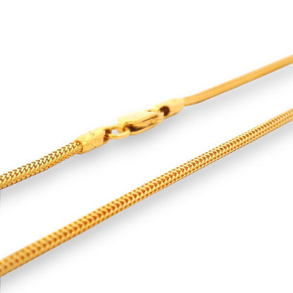 22Kt Gold Baby Chain – Sleek Snake-Link Design | 5.13gm, 16in – RJC30881