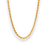 Regal Jewels 22K Gold Baby Chain RJC30884 with shimmering rope-style woven links – elegant and secure kids’ jewelry piece.