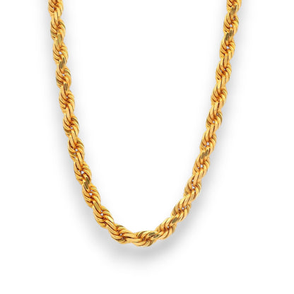 Regal Jewels 22K Gold Baby Chain RJC30885 in twisted rope link design – elegant handcrafted gold jewelry for babies