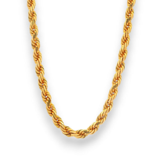 Regal Jewels 22K Gold Baby Chain RJC30885 in twisted rope link design – elegant handcrafted gold jewelry for babies
