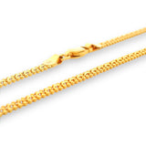 Close-up of Regal Jewels 22K Gold Baby Chain RJC30887 showing fine bead links and hallmark lobster clasp