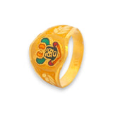 Regal Jewels RJBR3002 22k gold baby ring with colorful cartoon enamel design, lightweight kids jewelry for infants and toddlers, fun children’s gold ring gift, durable daily wear baby band – Regal Jewels Chicag