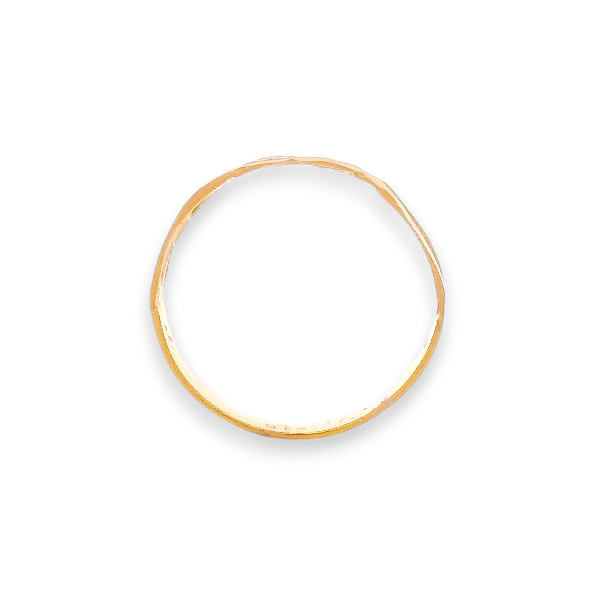 Regal Jewels RJBR3002a 22k gold baby ring back view, kids jewelry lightweight gold band, toddler ring design from Regal Jewels Chicago