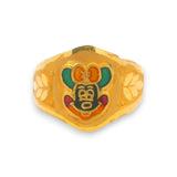 Regal Jewels RJBR3002b 22k gold baby ring with colorful enamel cartoon face design, kids jewelry gift, toddler gold ring, lightweight children’s jewelry – Regal Jewels Chicago