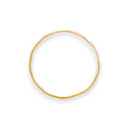 Regal Jewels RJBR3007a 22k plain gold baby ring band top view, lightweight kids jewelry, toddler size solid gold ring with cartoon enamel design – Regal Jewels Chicago