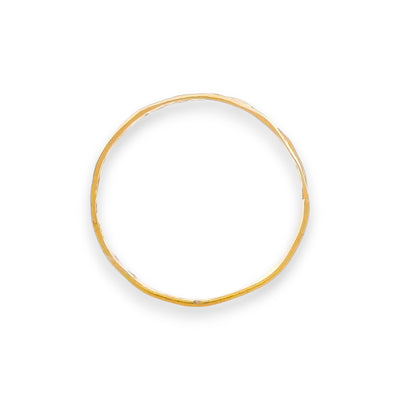 Regal Jewels RJBR3007a 22k plain gold baby ring band top view, lightweight kids jewelry, toddler size solid gold ring with cartoon enamel design – Regal Jewels Chicago