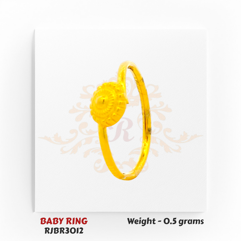 Baby Ring – Traditional Gold Design – 0.50 gm (RJBR3012)