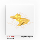 Regal Jewels RJBR3014A 22kt gold baby ring – arrow engraved design – 1.4 grams kids ring