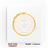 Regal Jewels Baby Ring RJBR3014c – angled view 22kt baby ring – 1.4 grams gold ring