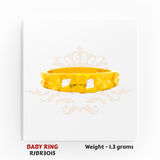 Regal Jewels Baby Ring RJBR3015A – 22kt gold cutout baby ring – 1.3 grams
