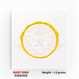 Regal Jewels Baby Ring RJBR3015C – top view handcrafted 22kt gold baby ring – 1.3 grams