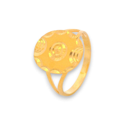 Regal Jewels RJBR3029 22k gold baby ring with round etched design, lightweight children’s jewelry band, toddler infant gold ring gift, durable daily wear kids gold ring – Regal Jewels Chicago