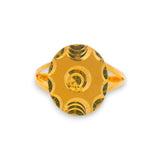 Regal Jewels RJBR3029b 22k gold baby ring with circular engraved pattern, lightweight children’s jewelry, traditional toddler gold ring, handcrafted kids jewelry gift – Regal Jewels Chicago