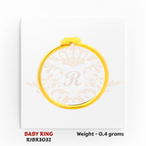 Regal Jewels RJBR3032C top view gold baby ring – 0.4g star stamped 22kt ring