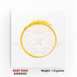 Regal Jewels RJBR3037C top view 22kt gold baby ring – 1.3g toddler ring pattern