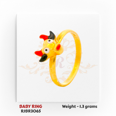 Baby Ring – Cow Gold Design – 1.30 gm (RJBR3065)